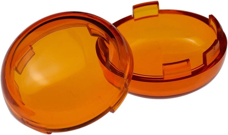CARGLETRUE Turn Signal Light Lens Cover Front Rear Bullet Lights Fit For Harley Sportster 883 1200 Dyna Road Glide Street Glide (Orange) - Image 1